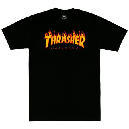 Чорна Футболка LOYS Thrasher Flame унісекс Трешер Трешер
